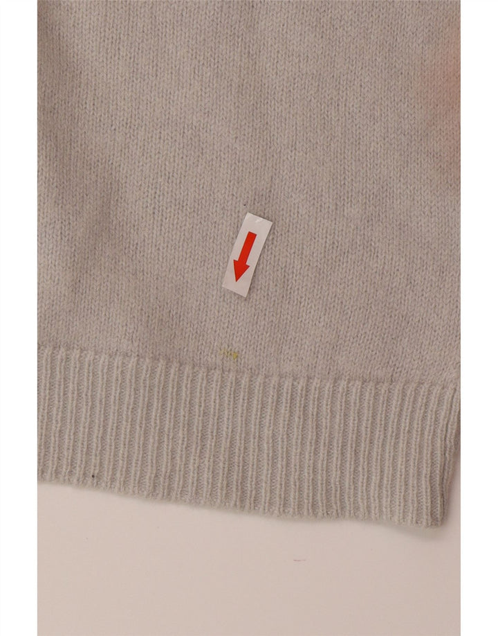 Sweter damski Massimo Dutti z dekoltem w kształcie litery V, UK 12, średni szary