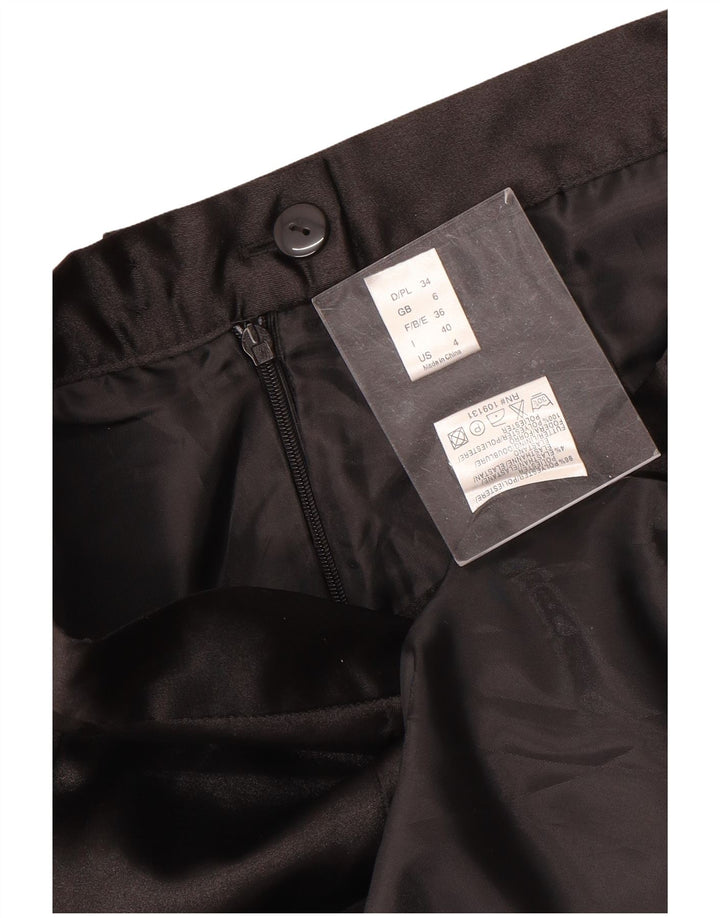 Spódnica damska Maxi w stylu vintage UK 6 XS W24 Czarny poliester