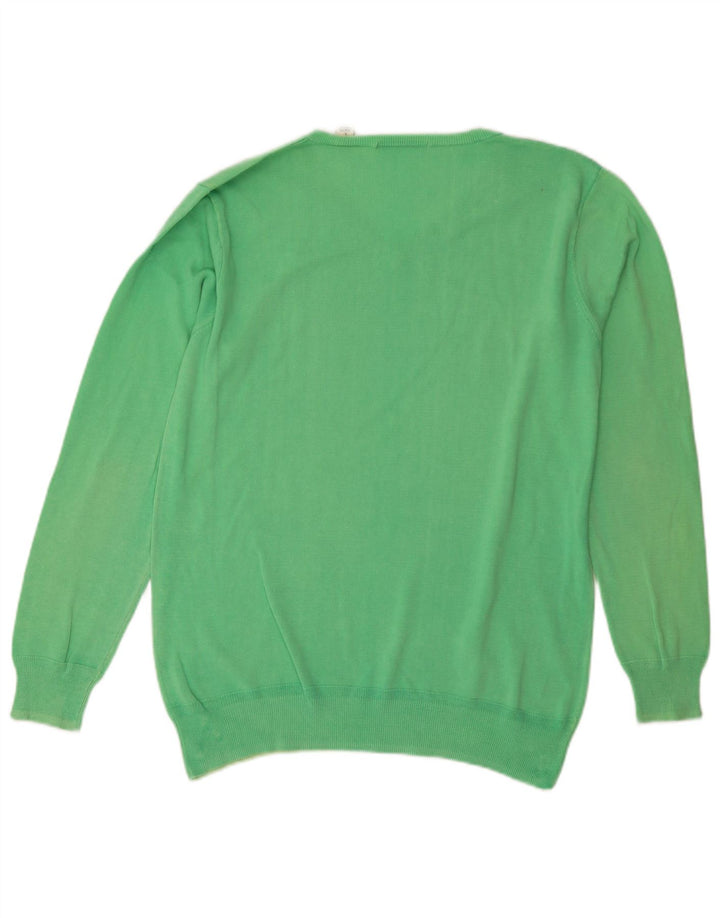 Męski sweter SCOTCH & SODA z dekoltem w kształcie litery V, duży, zielony