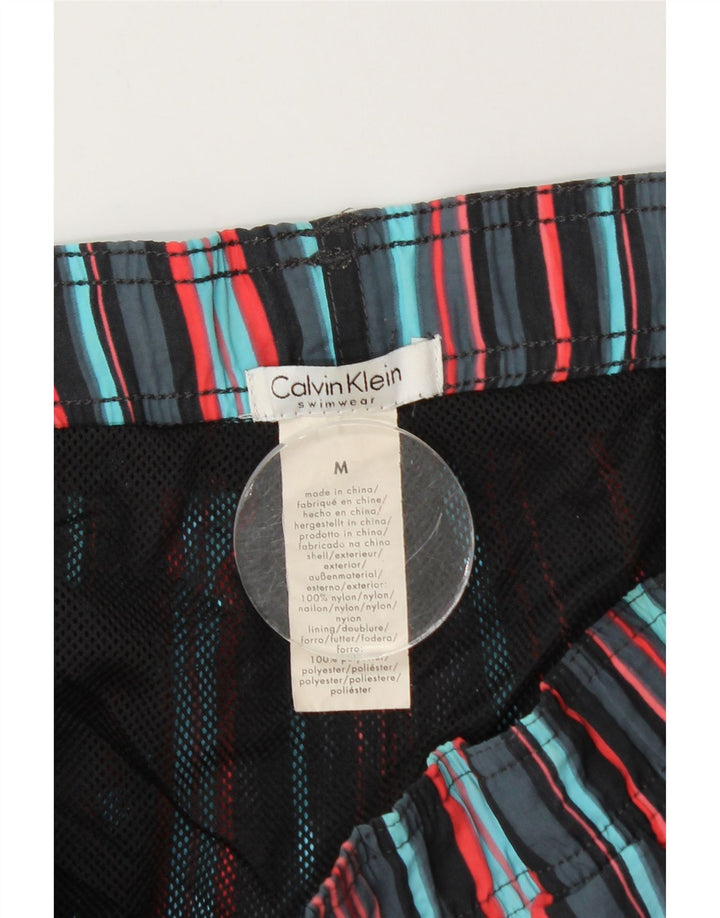 Męskie spodenki kąpielowe CALVIN KLEIN, średni, wielokolorowy nylon w paski