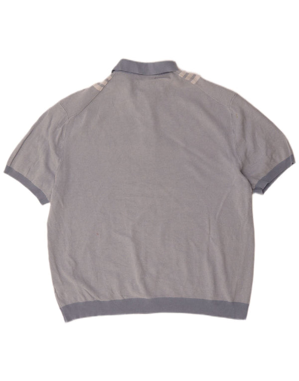 Męska koszulka polo Marks & Spencer 2XL, niebieska, bawełniana w paski