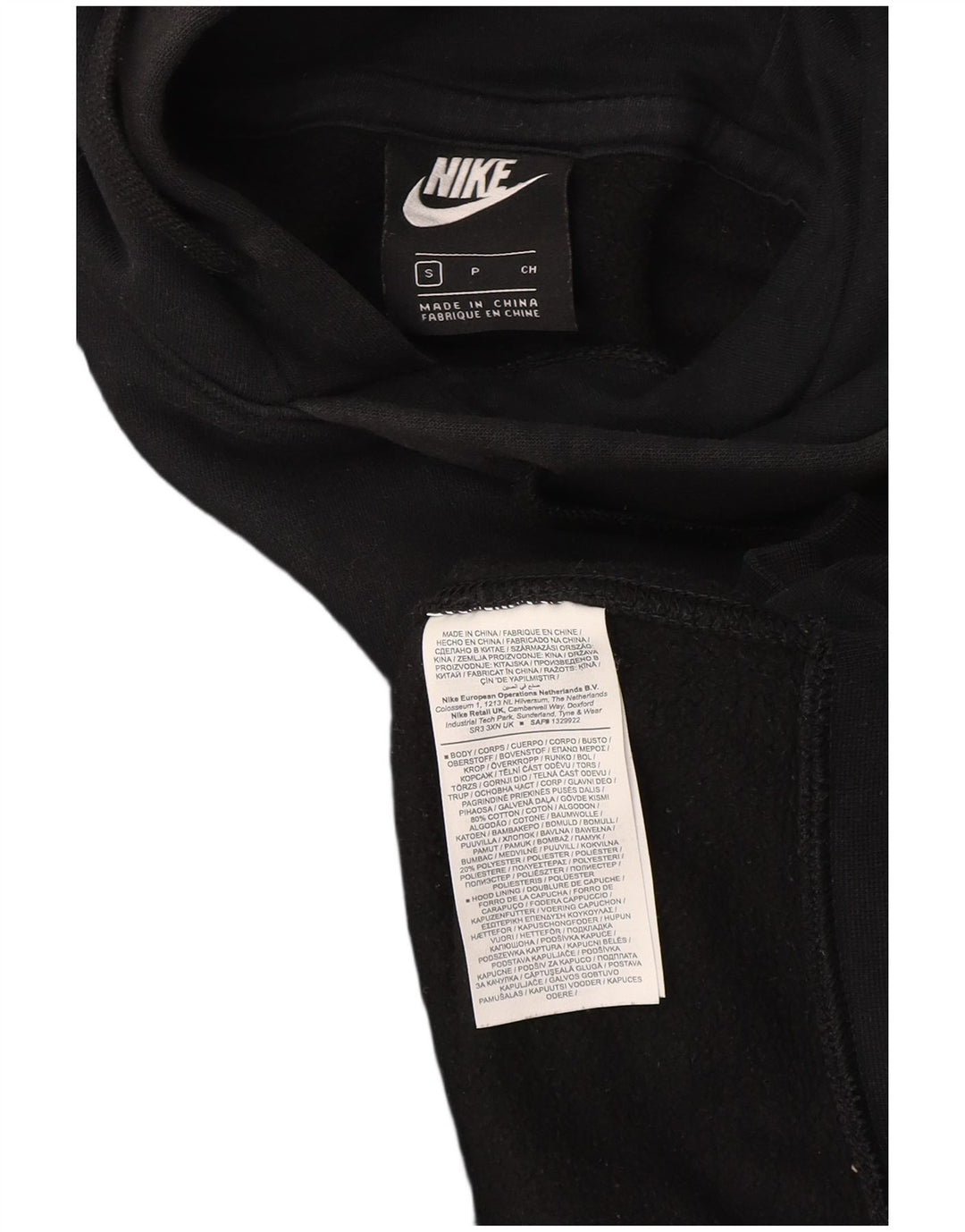Męski sweter z kapturem Nike, mały, czarny, bawełniany
