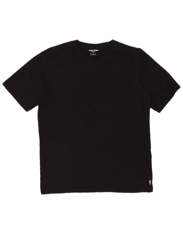 T-shirt męski Jack & Jones, średni czarny, bawełniany
