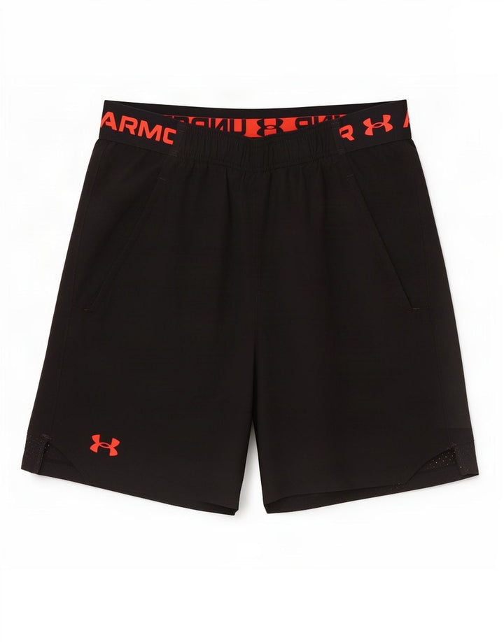 Męskie spodenki sportowe Under Armour z grafiką, małe, czarne, poliestrowe