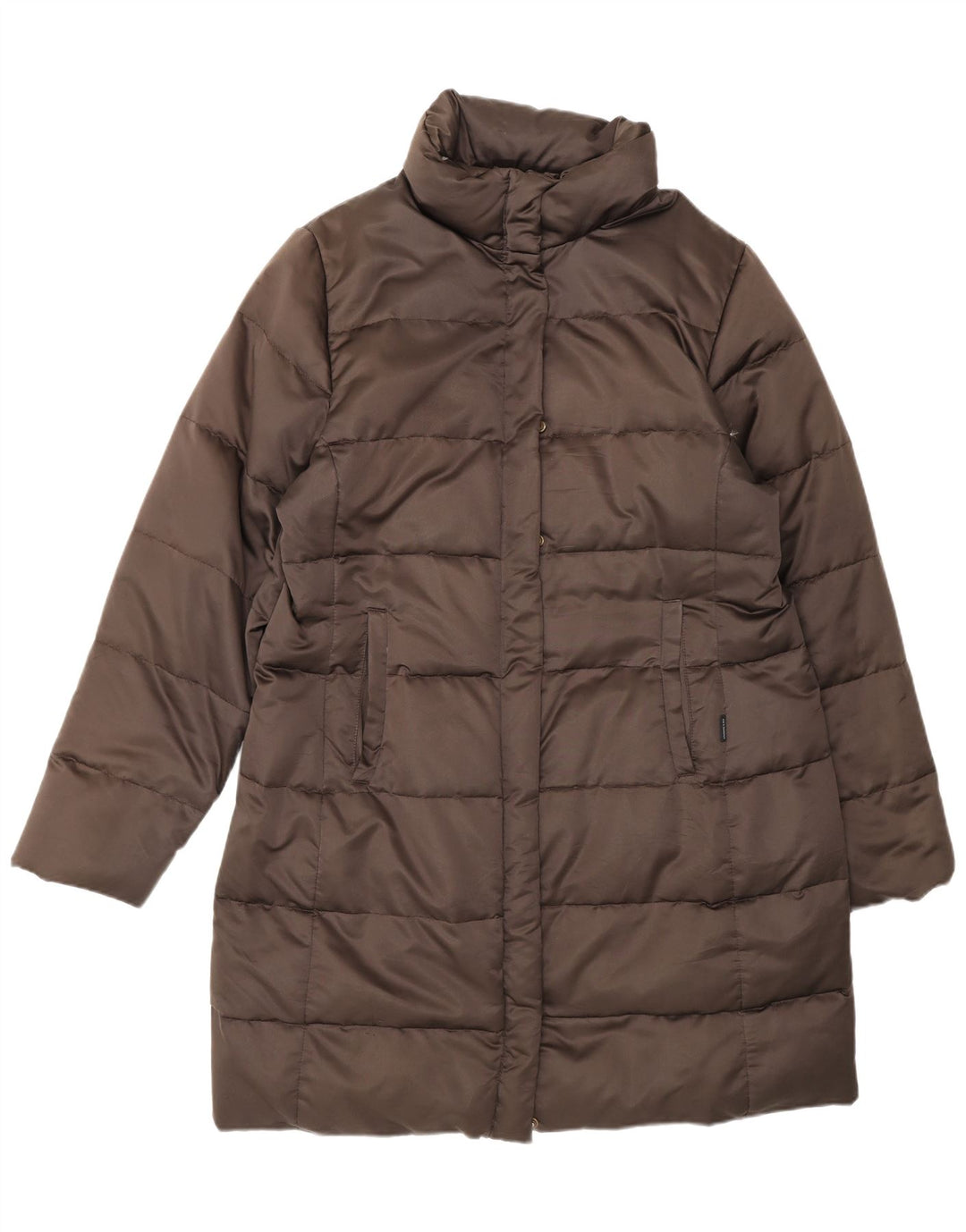 Damski ocieplany płaszcz Moncler, rozmiar 3, duży brązowy