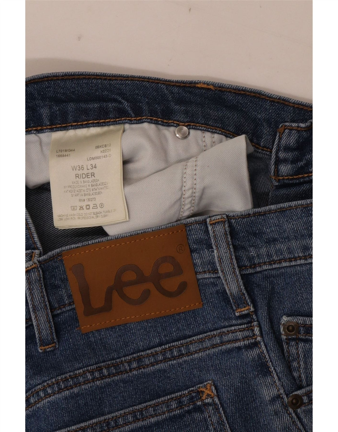 Męskie jeansy Lee Rider Straight W36 L30 Niebieskie, bawełniane