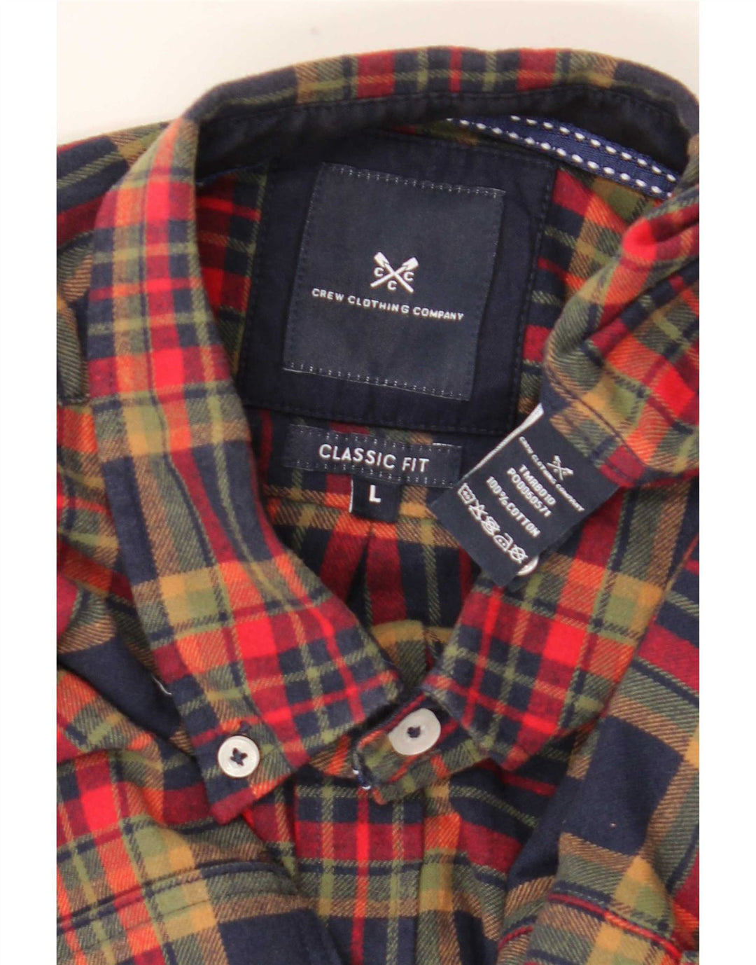 Crew Clothing Męska koszula flanelowa o klasycznym kroju, duża, wielobarwna krata