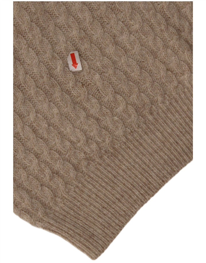 ST. ANDREWS Damski sweter rozpinany UK 18 XL Beżowy Angora