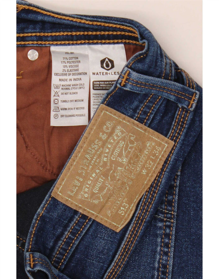 Męskie jeansy Levi's 513 Slim Straight W32 L34 Niebieskie bawełniane