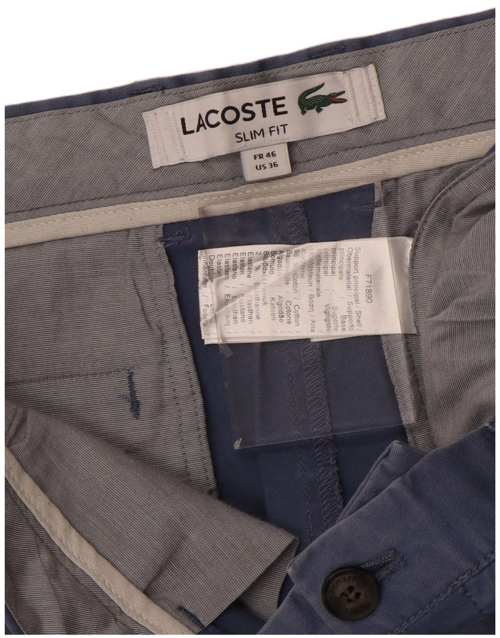 Męskie spodenki Chino Lacoste Slim Fit, rozmiar 46, duże W36, niebieskie