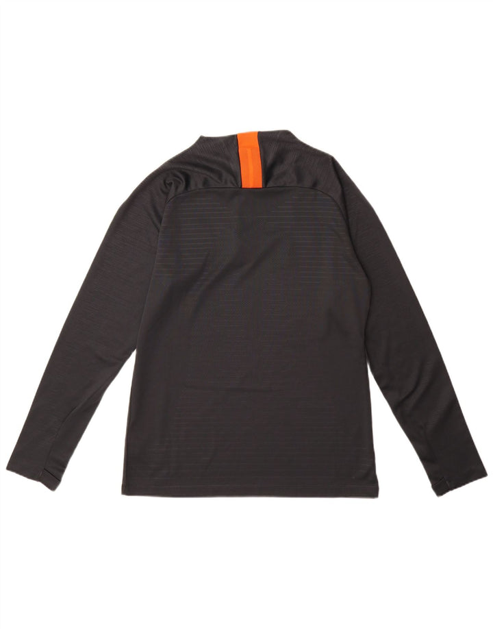 Męska koszulka Nike Chelsea FC z zamkiem błyskawicznym i grafiką, długim rękawem, małym szarym poliestrem