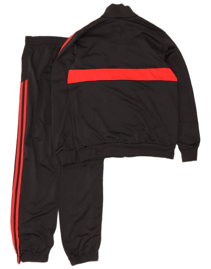 Adidas Chłopięcy Pełny Dres 13-14 Lat Czarny Poliester z blokami kolorów