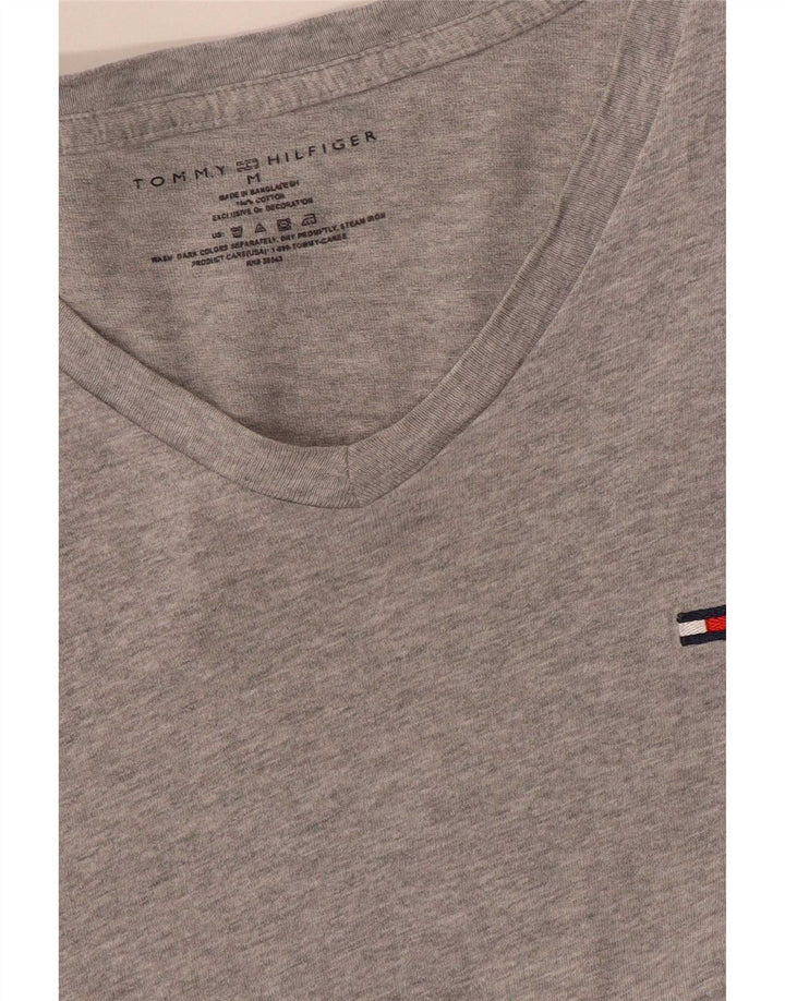 T-shirt męski Tommy Hilfiger, średnioszary, bawełniany w plamki