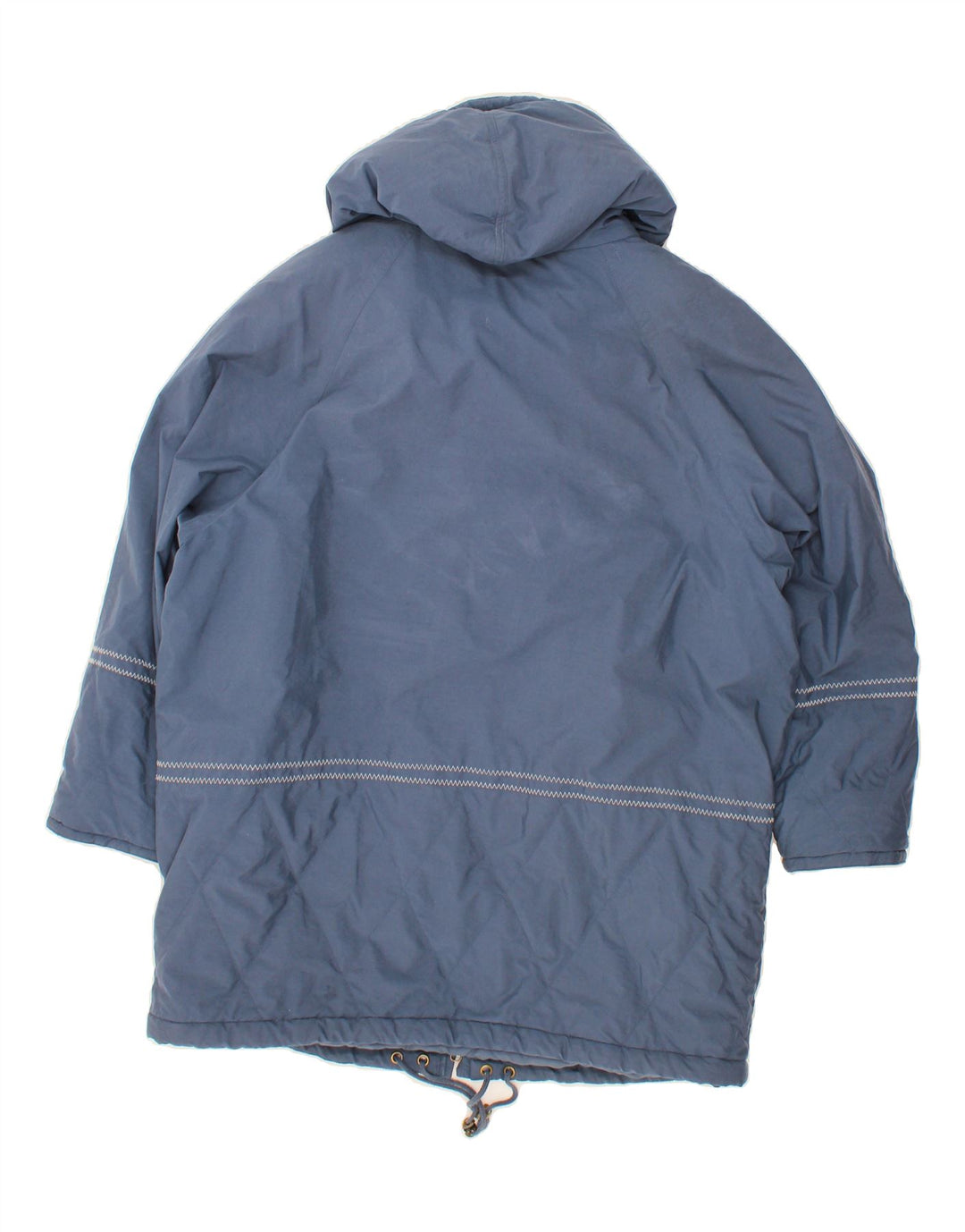 RODEO Womens Hooded Windbreaker Coat EU 40 Medium Blue Polyester Vintage Rodeo and Second-Hand Rodeo from Messina Hembry 