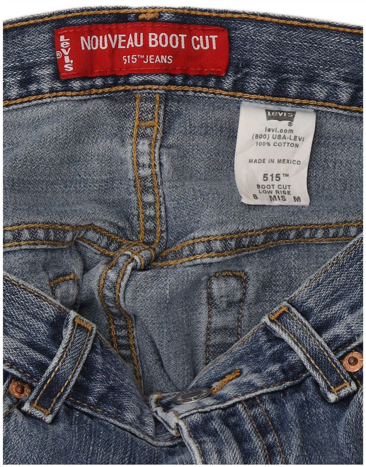 Damskie jeansy Levi's 515 Bootcut z niską talią US 8 Medium W30 L31 Niebieska bawełna