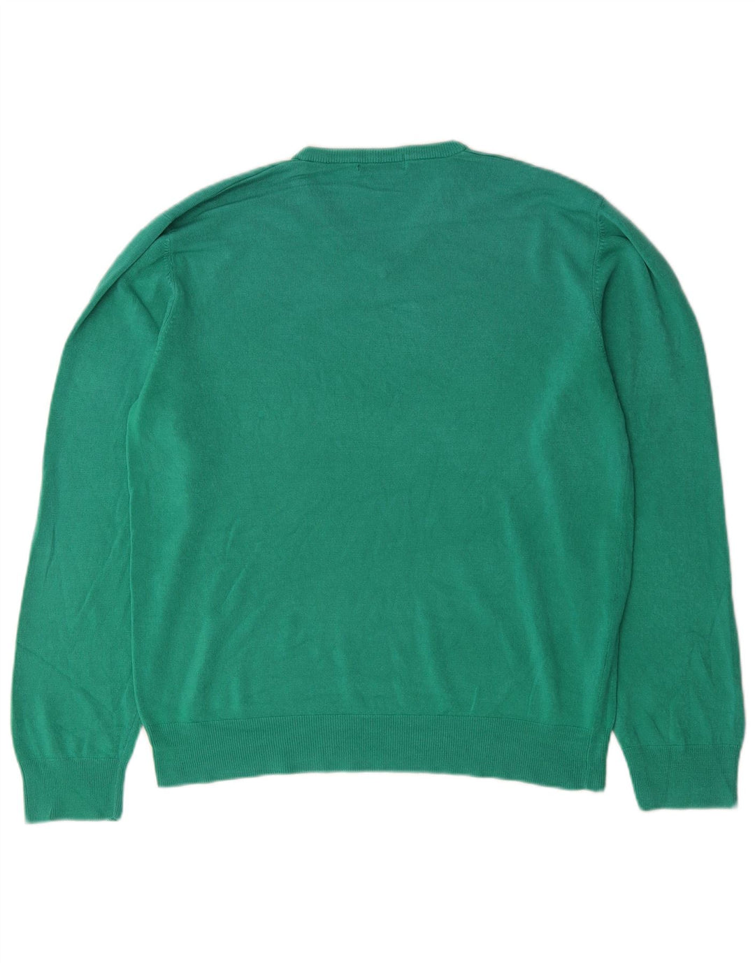 Męski sweter Marks & Spencer Blue Harbor z dekoltem w kształcie litery V, duży, zielony