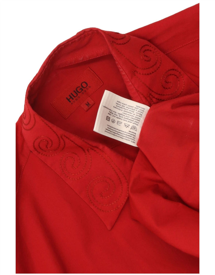Koszula męska Hugo Boss, bawełniana, w kolorze średniego czerwonego paisley