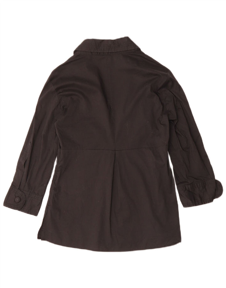 Damska bluzka z rękawem 3/4 BENETTON UK 10, mała, czarna, bawełniana