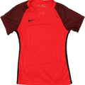 NIKE Womens Dri Fit T-Shirt Top UK 10 Small Red Colourblock Polyester Vintage Nike and Second-Hand Nike from Messina Hembry 