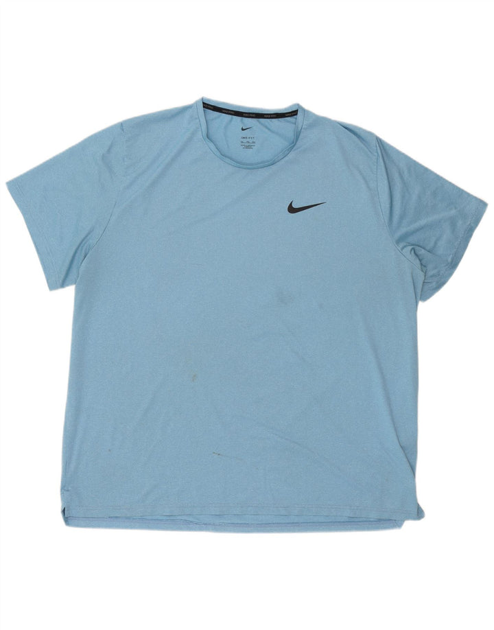 Męski T-shirt Nike Dri Fit Top 2XL Niebieski Poliester