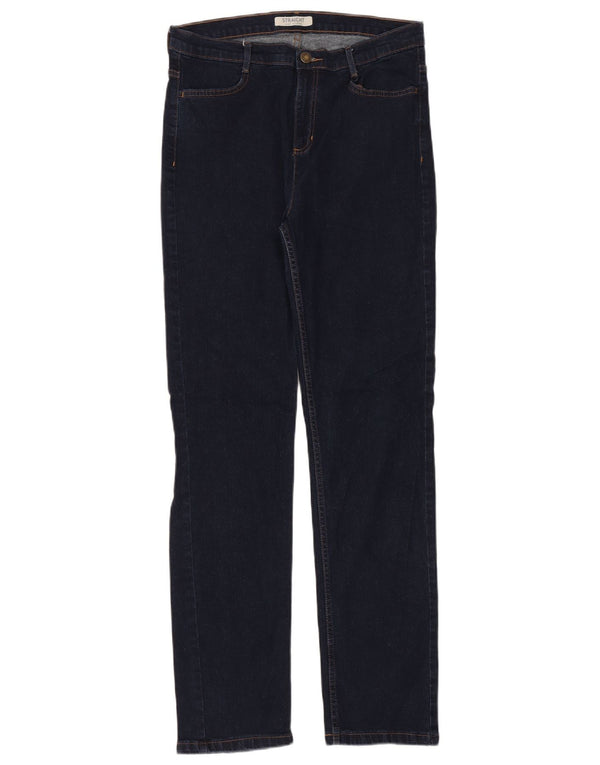 Marks & Spencer Damskie proste dżinsy UK 14 duże W32 L32 Granatowa bawełna