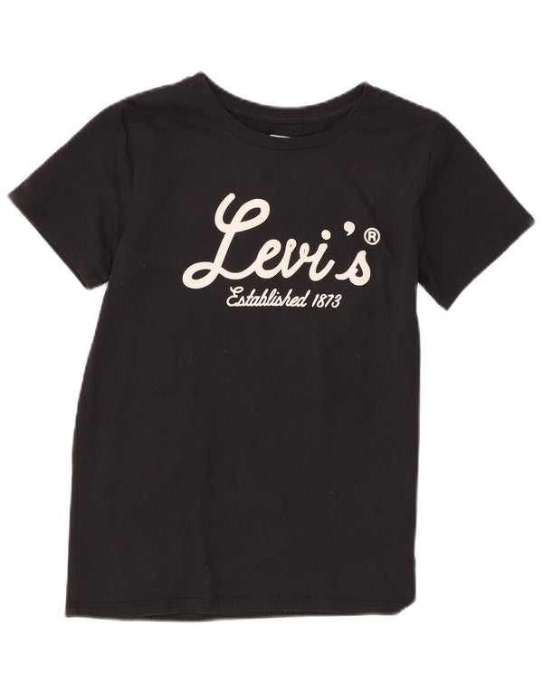Dziewczęca koszulka z grafiką Levi's Top 13-14 lat XL, czarna bawełna