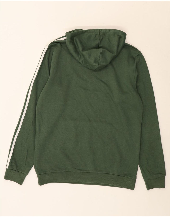 Adidas Męska bluza z kapturem, średnia, zielona bawełna