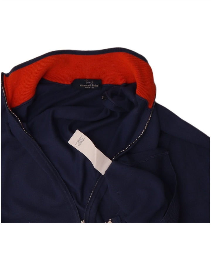 Harmont & Blaine Męski sweter rozpinany XL, granatowy, bawełniany