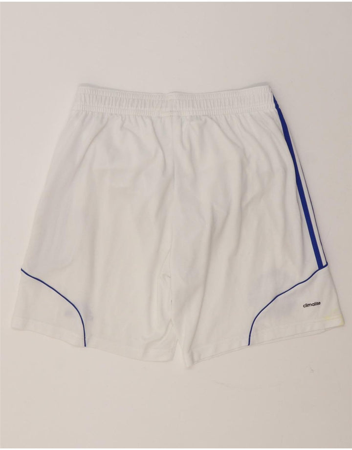 Męskie spodenki sportowe Adidas Climalite Graphic, duże, białe, poliestrowe
