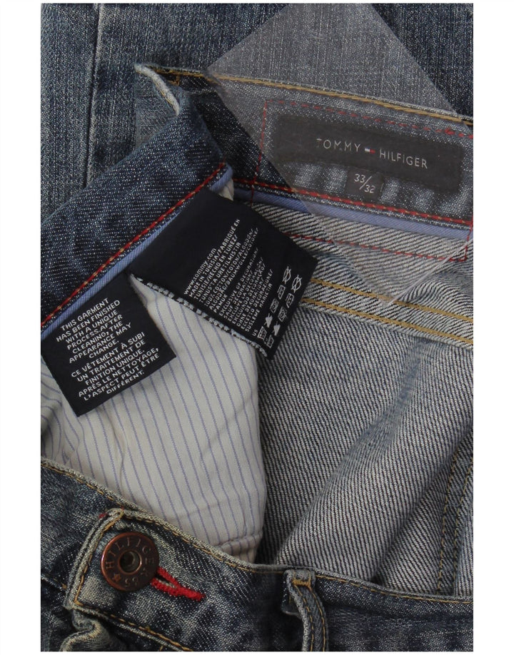 Męskie proste dżinsy TOMMY HILFIGER W33 L32 Niebieskie bawełniane