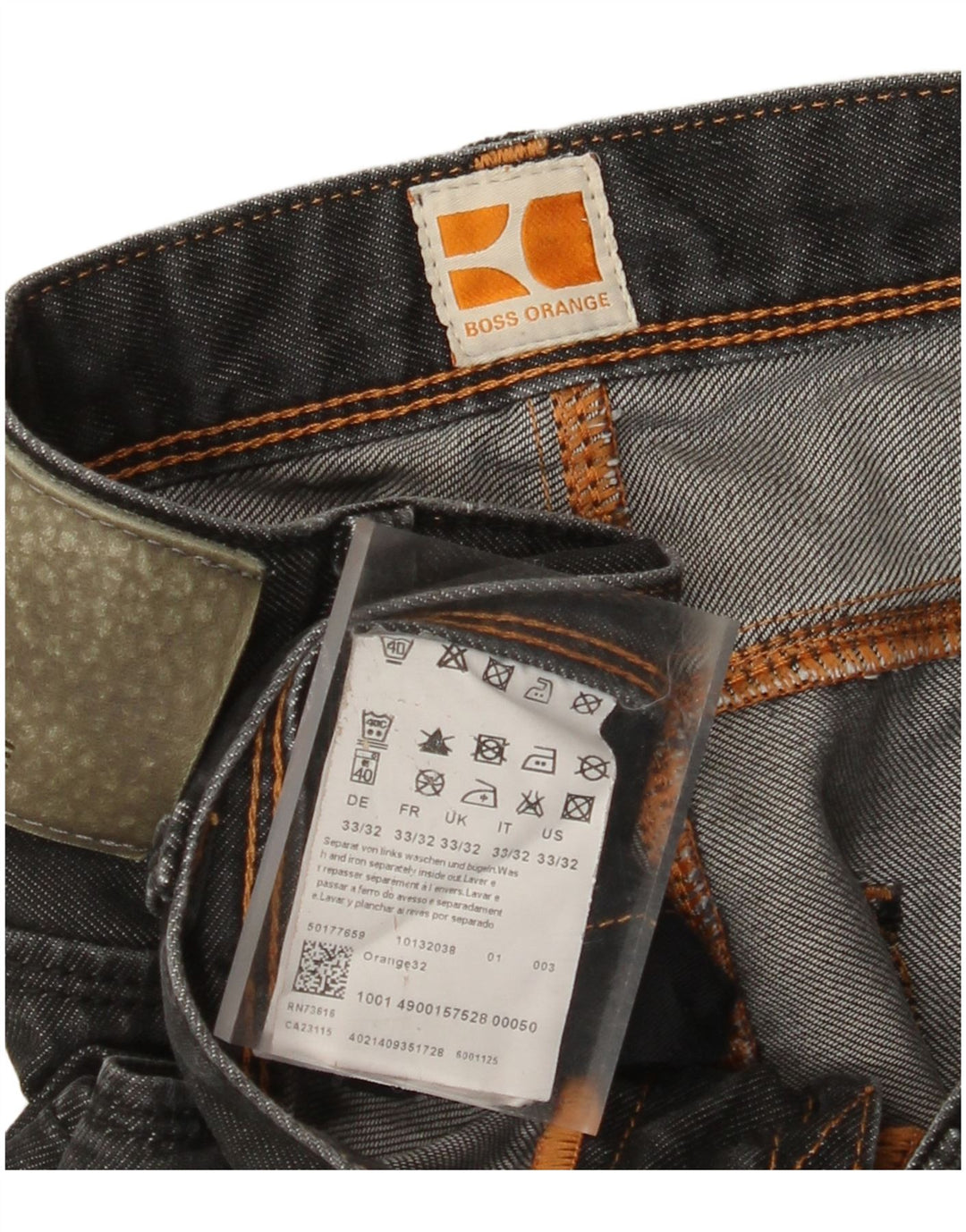 Damskie proste dżinsy HUGO BOSS W33 L32 Szara bawełna