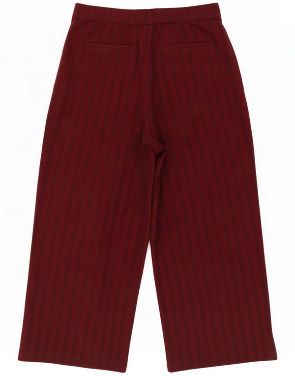 Krótkie spodnie damskie Hollister z wysokim stanem XL W36 L22 Burgundowe prążki