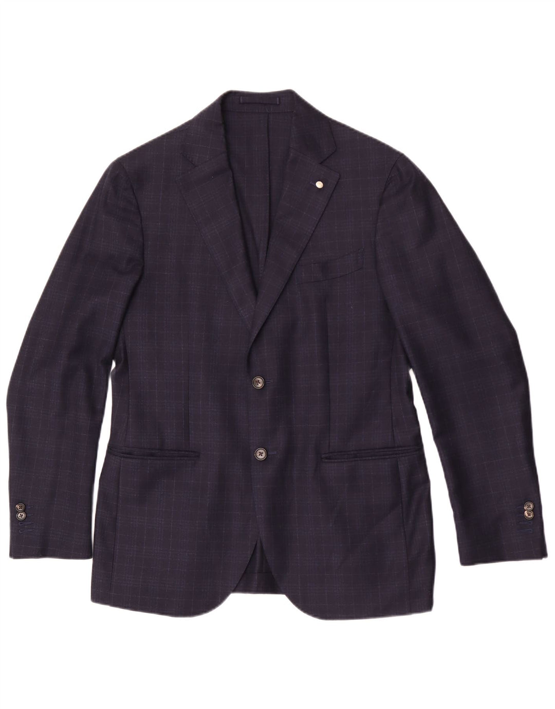 Męska marynarka Ermenegildo Zegna Heritage Blazer UK 38 w średnią granatową kratkę