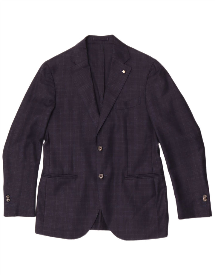 Męska marynarka Ermenegildo Zegna Heritage Blazer UK 38 w średnią granatową kratkę