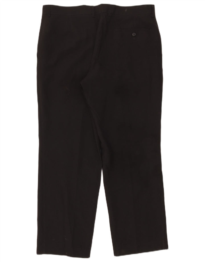 Męskie proste spodnie chino Marks & Spencer W36 L29 Czarny poliester