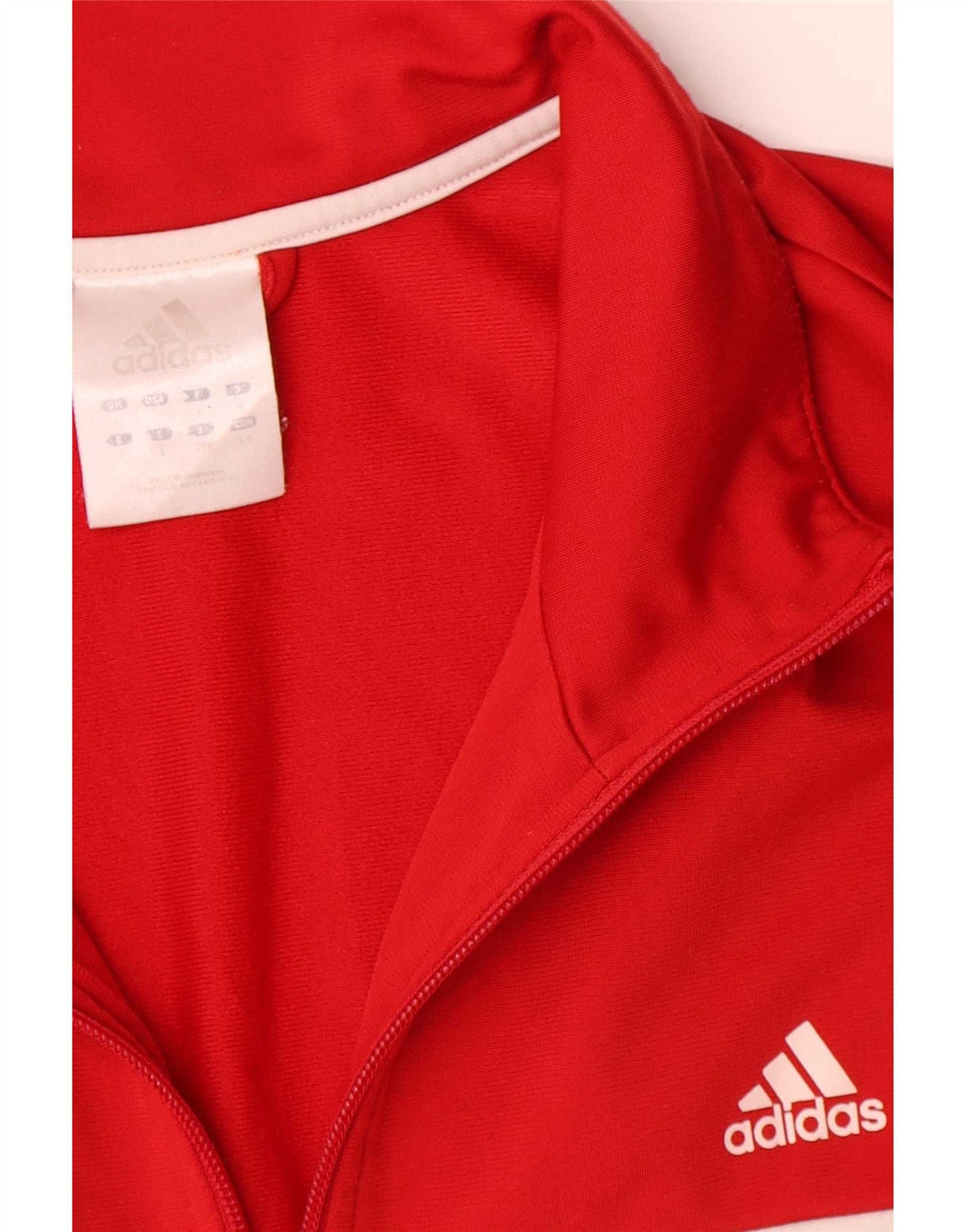 Męska bluza dresowa Adidas, duża, czerwona, poliestrowa z blokami kolorów