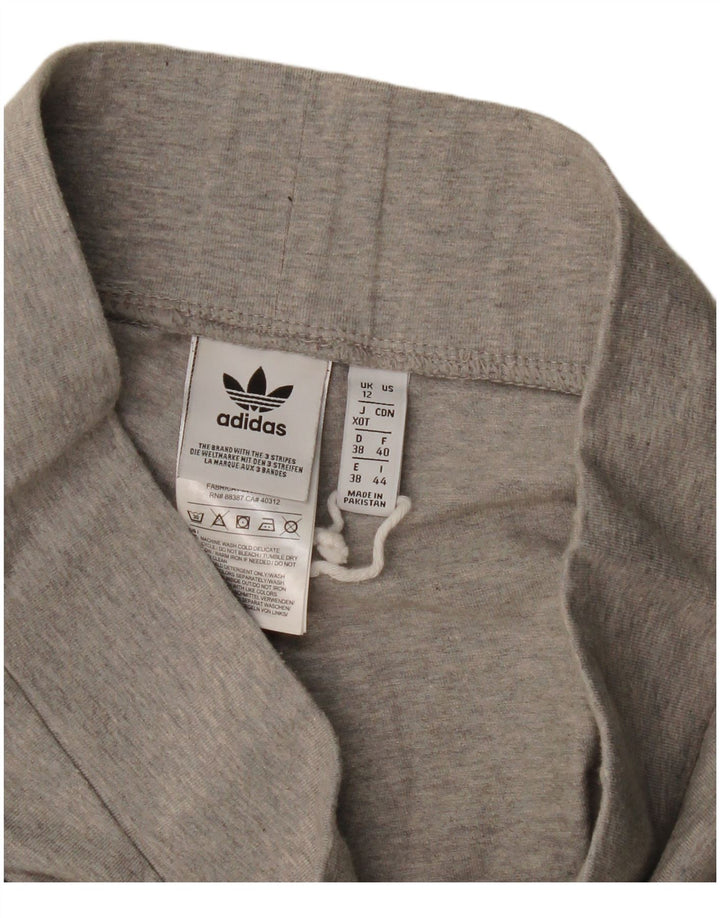 Legginsy damskie Adidas UK 12, średnioszare, bawełniane
