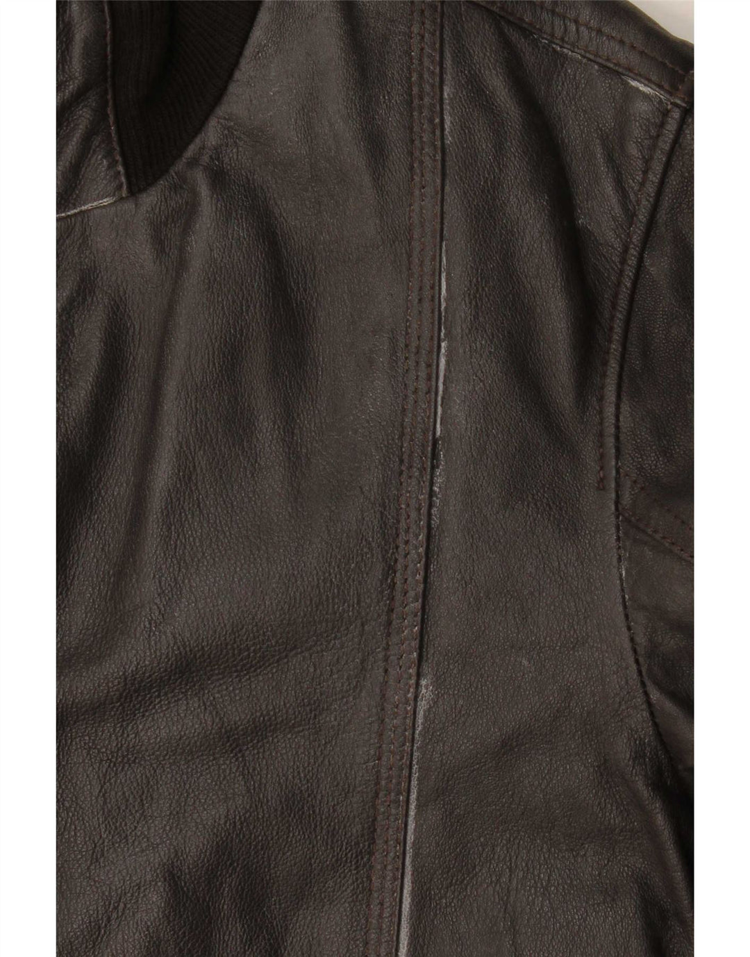 Vintage męska kurtka skórzana bomber UK 36 mała brązowa skóra