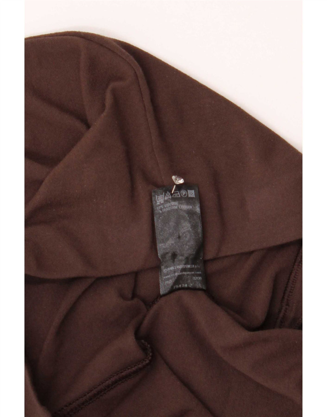 Marks & Spencer Damskie legginsy Flare UK 12 Średni brązowy wiskoza