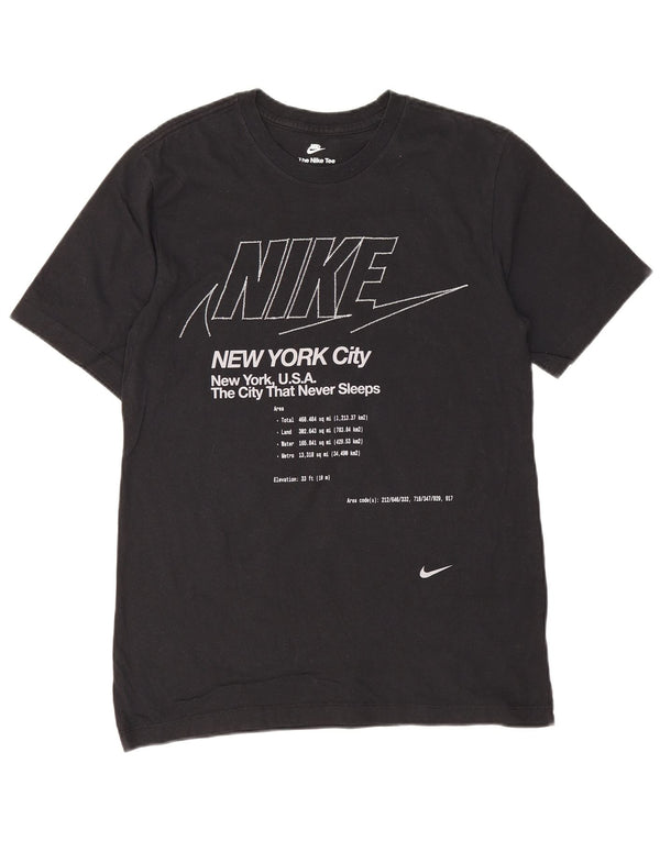 Męska koszulka z grafiką Nike New York City, średnia, czarna bawełna