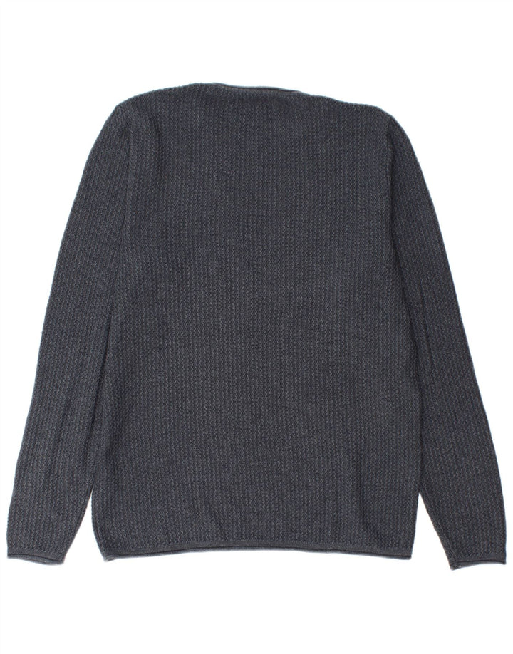 Męski sweter Jack & Jones z okrągłym dekoltem, średni granatowy, bawełniany