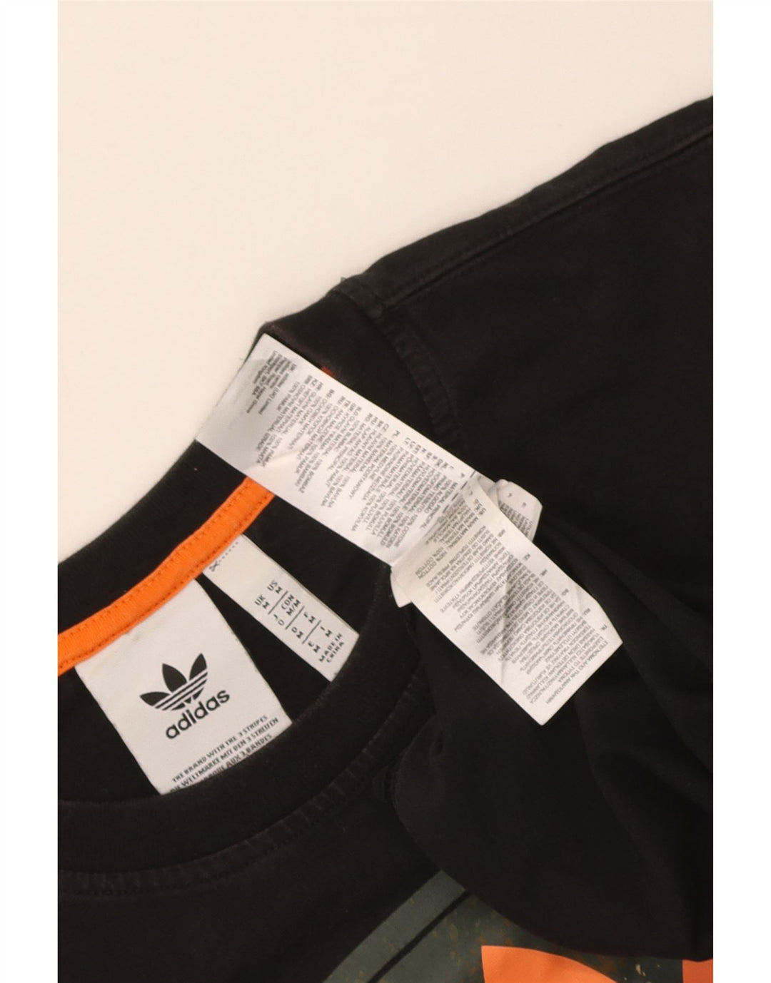 Męska koszulka z grafiką Adidas, średnia, czarna bawełna