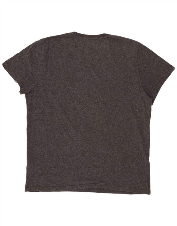 Męska koszulka z grafiką SUPERDRY Top 3XL, szara bawełna