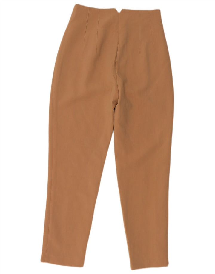 Damskie zwężane spodnie chino Zara, małe, W26 L26, brązowy poliester
