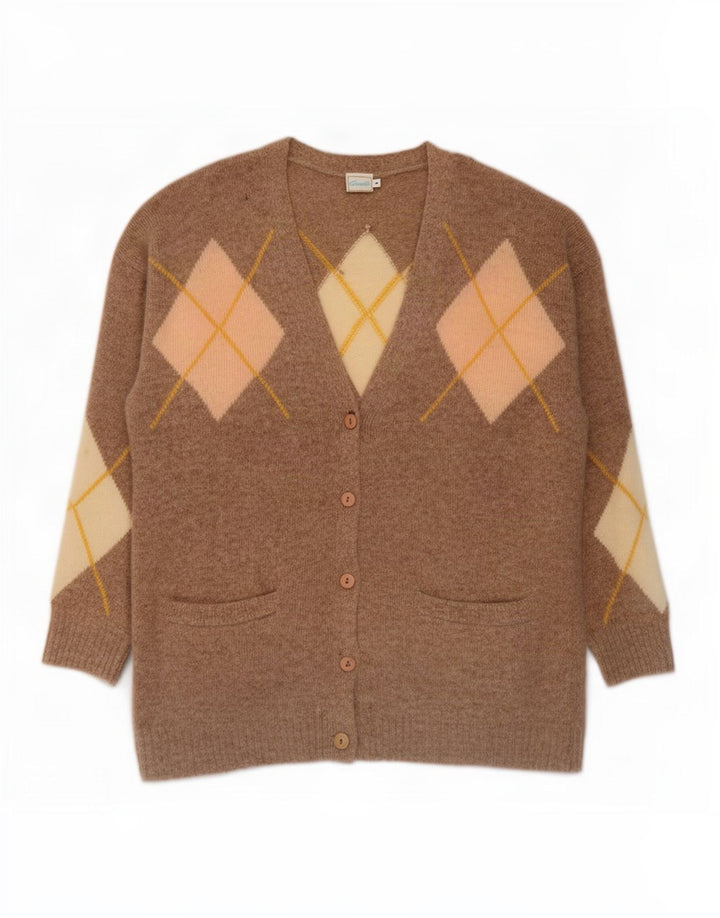 Sweter damski Gazelle UK 14 Średni beż Argyle/Diamentowa wełna owcza