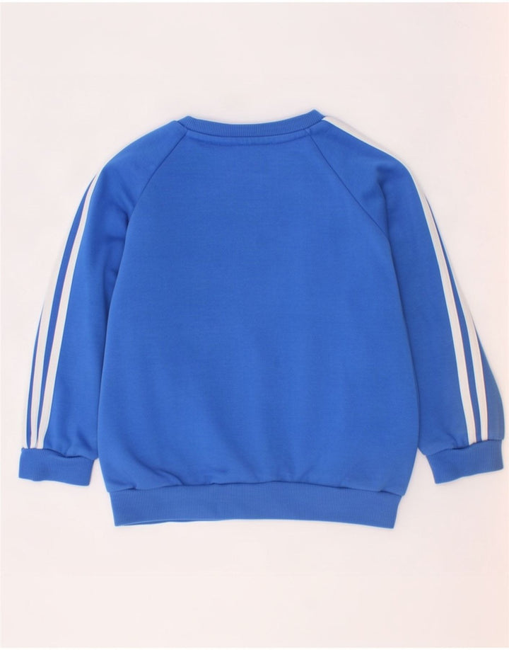 Bluza chłopięca Adidas z grafiką, 2-3 lata, niebieska bawełna