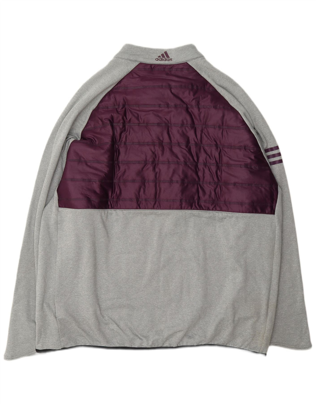 Adidas Męski dres z zamkiem błyskawicznym Top 2XL Szary poliester z blokami kolorów