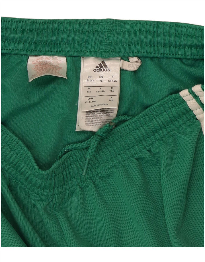 Chłopięce spodenki sportowe ADIDAS Climalite 13-14 lat, zielony poliester
