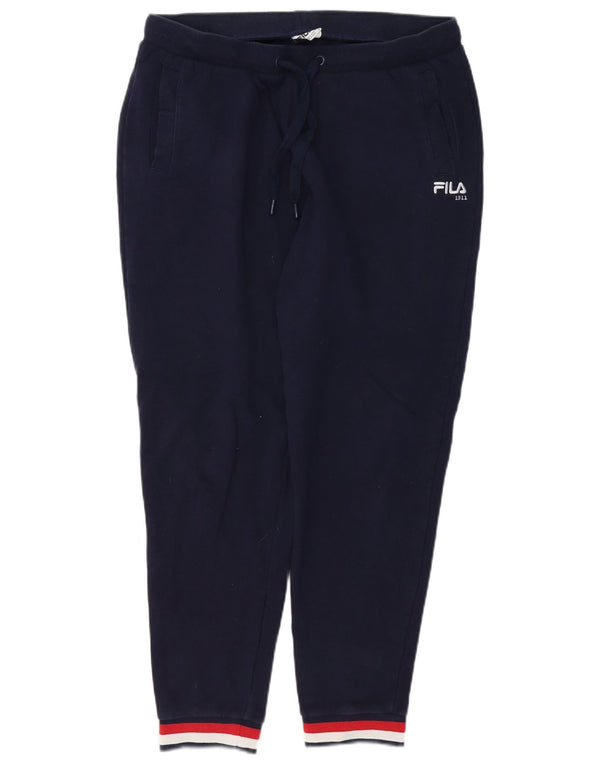 Damskie spodnie dresowe FILA Joggers UK 14, duże, granatowe, bawełniane