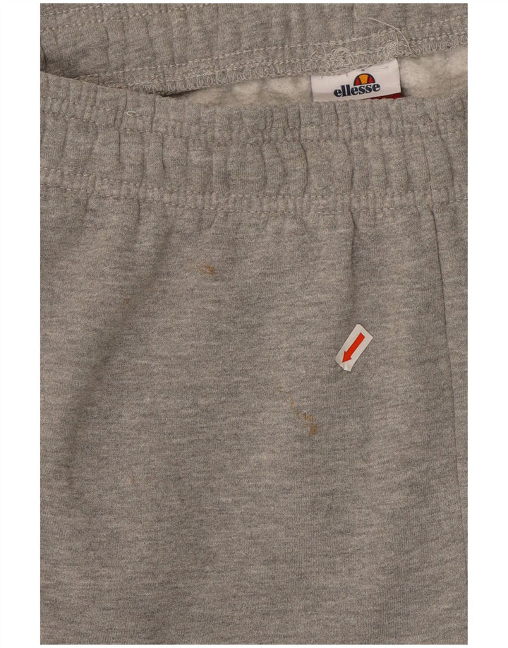 ELLESSE Mens Tracksuit Trousers Medium  Grey Cotton
